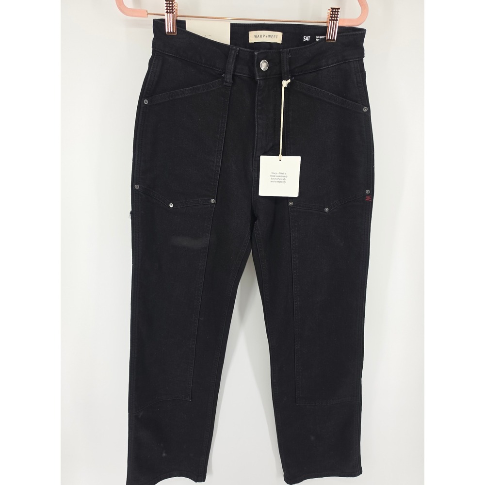 Warp + Weft SAT San Antonio 90s Straight Leg Utility Carpenter Jeans Black 4/27